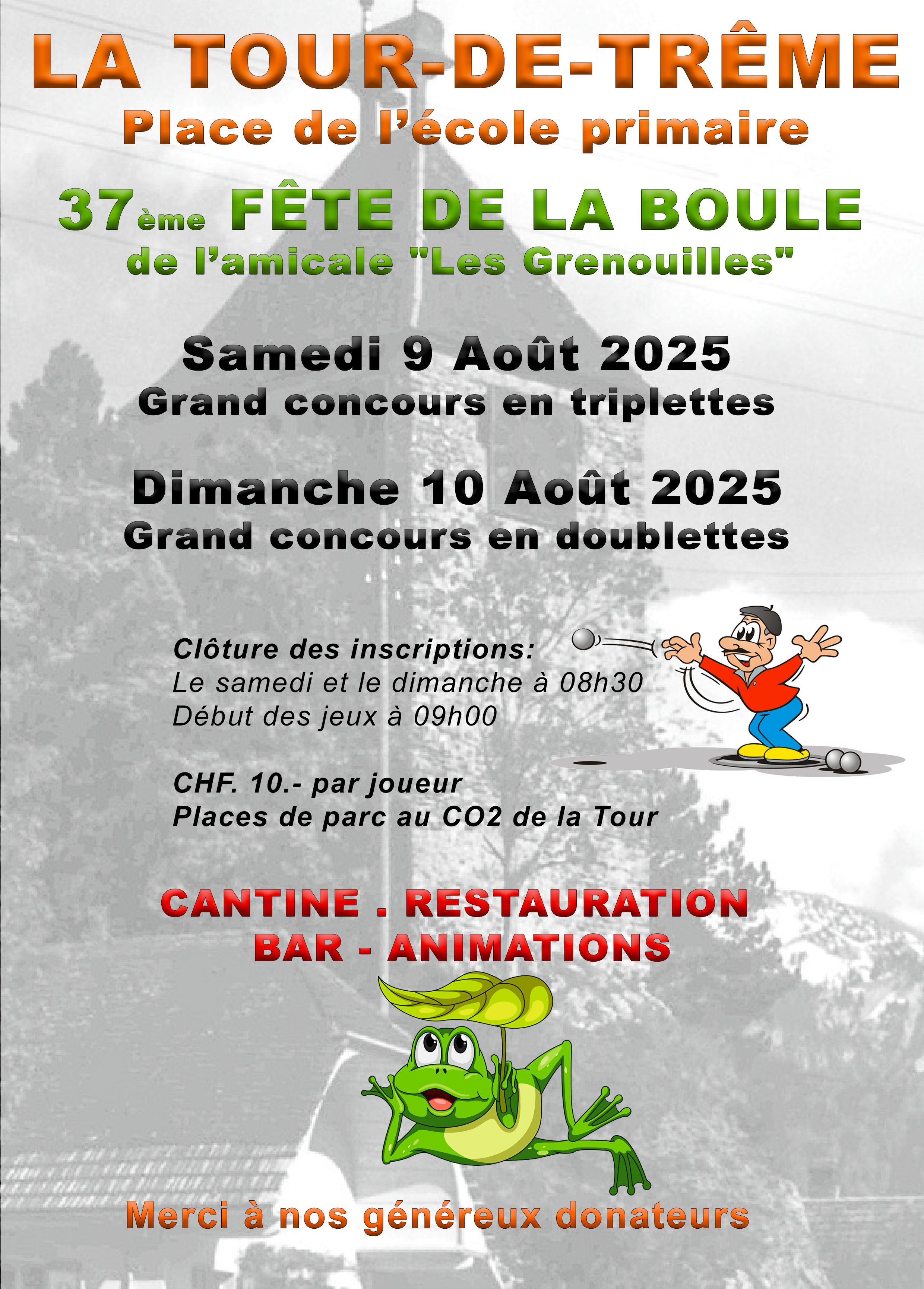37ème Fête de la Boule les 10 et 11.08.2025